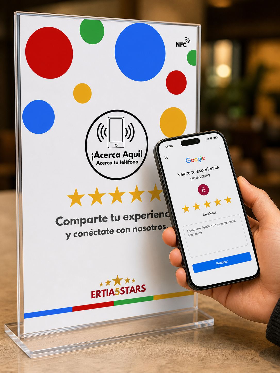 Imagen de carta y promos con soporte NFC Ertia5Stars